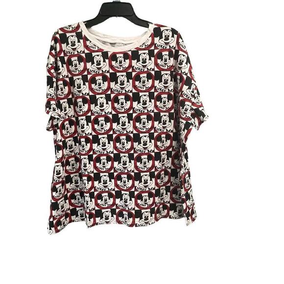 Disney Parks Mickey Mouse Club Repeated Print Shirt Size 2X Tee Short Sleeve - Picture 1 of 3